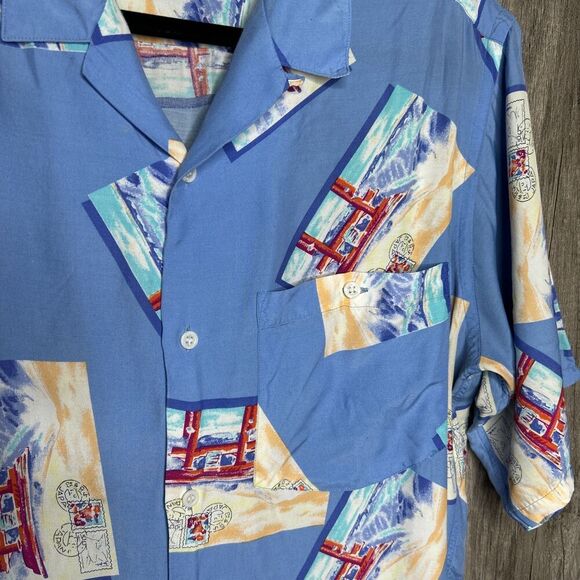 The North Face Men Casual Shirt Button Down Post Cards Japan Collared Size L - Picture 6 of 7